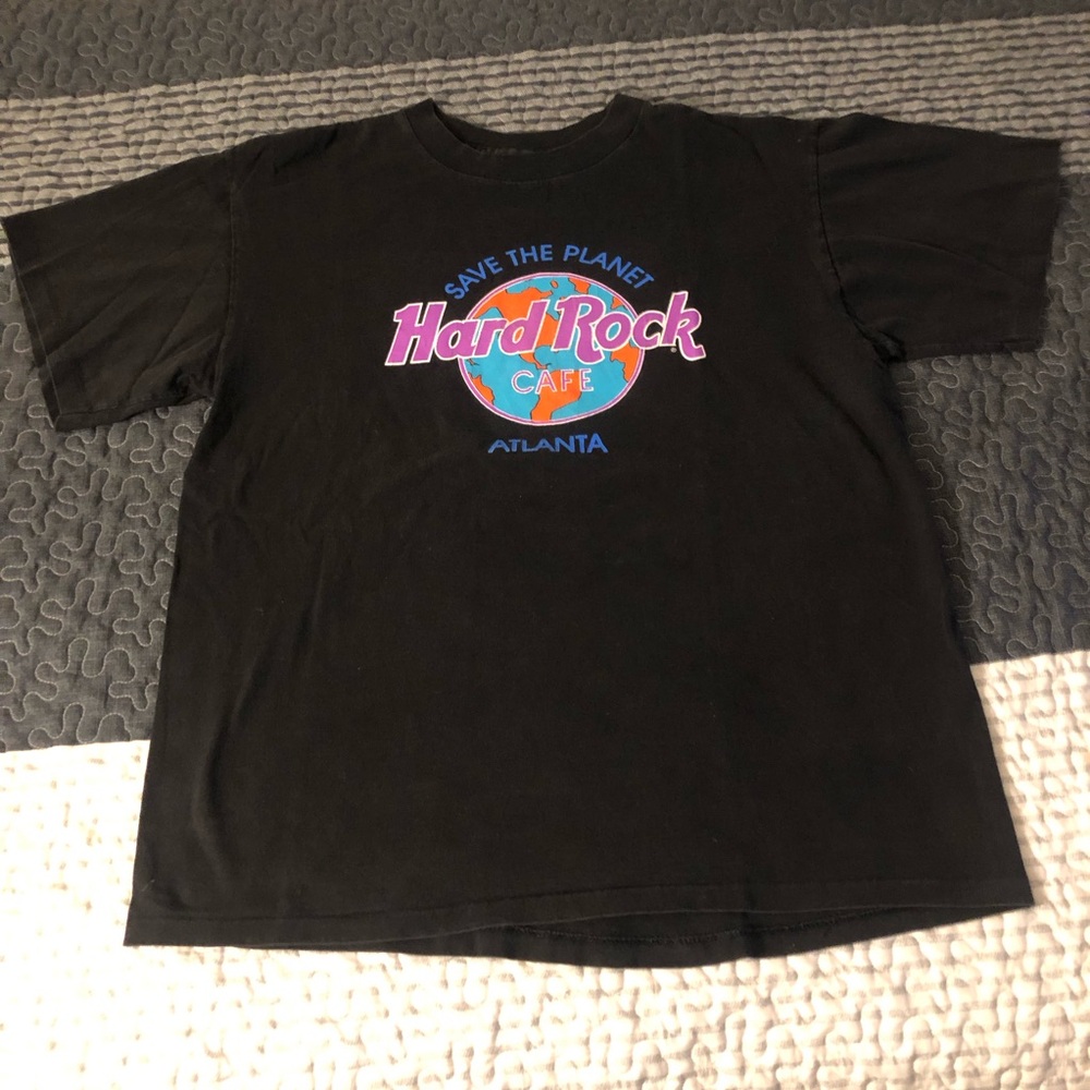 Vintage Hard Rock Cafe Black Tee with Colorful Logo USA